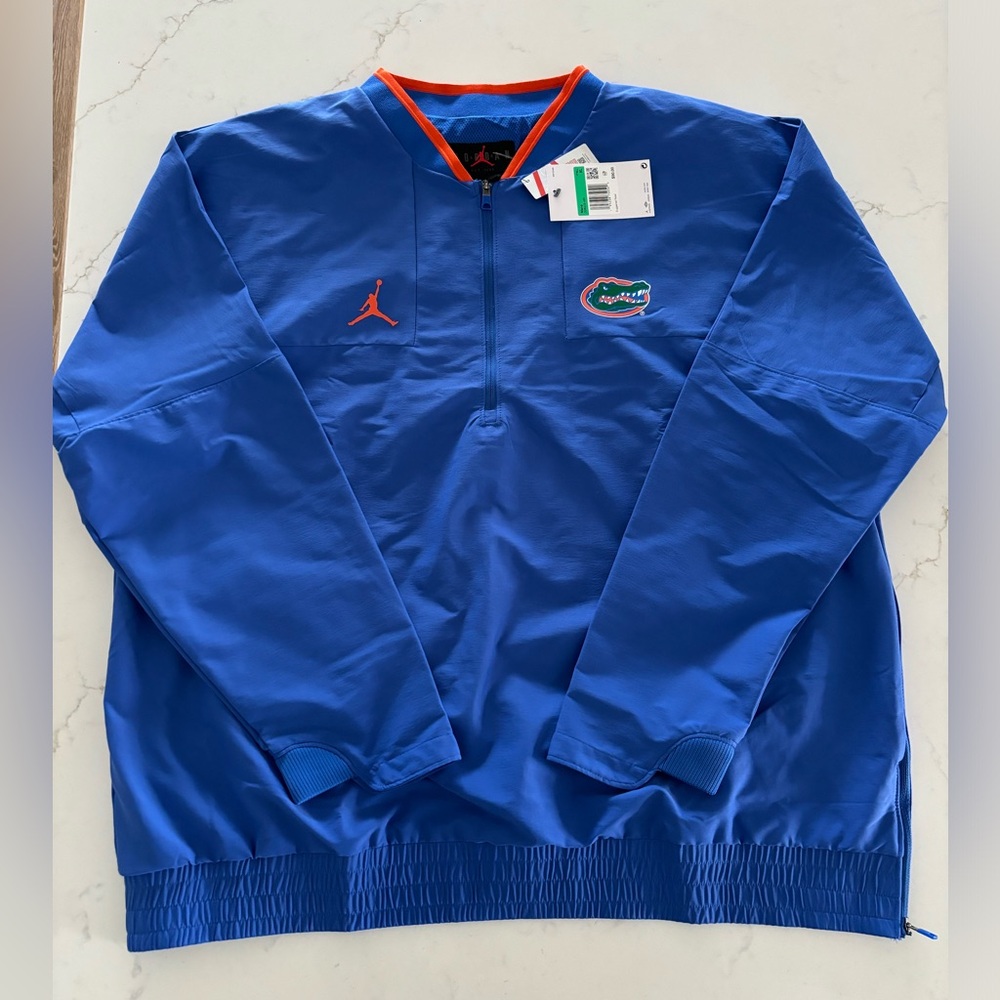 Jordan Florida Gators 1/4 Zip Long Sleeve Coach Jacket Mens Size XL